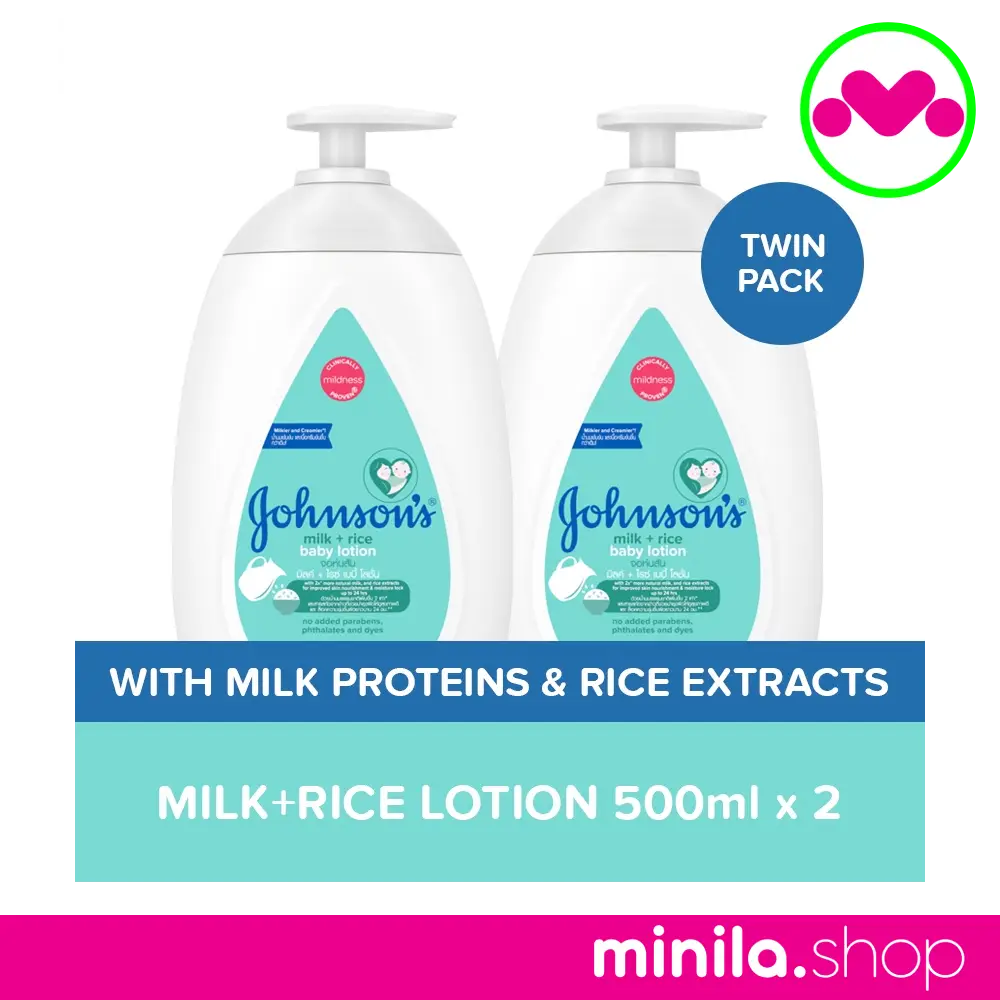Johnson's Milk+Rice Lotion 500ml x 2