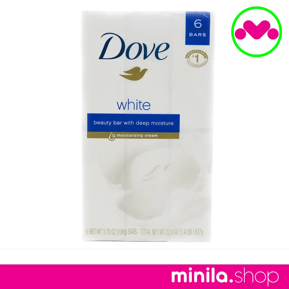 Dove White Beauty Bar Soap 6pcs