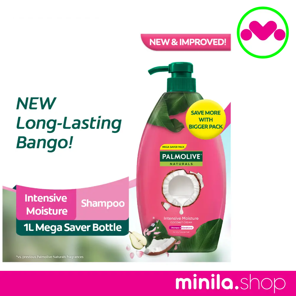 Palmolive Naturals Intensive Moisture Shampoo - with Coconut Cream, for Dry Hair, 1L Pump