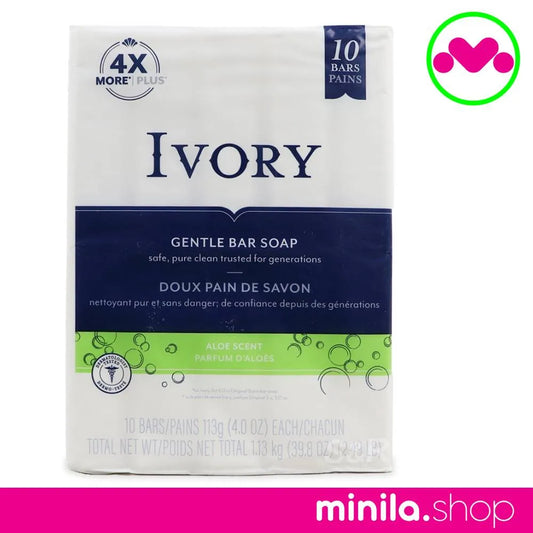 Ivory Aloe Scent 113 g x 10 bar soap