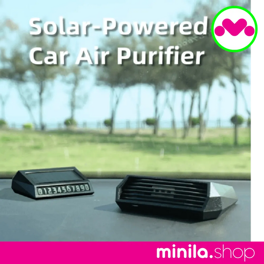 Solar powered car air purifier, automatic parking operation, effectively decomposes odors, sterilizes and disinfects, without the need for consumables. Solar panel, built-in lithium battery, fully charged with a range of 10-15 days