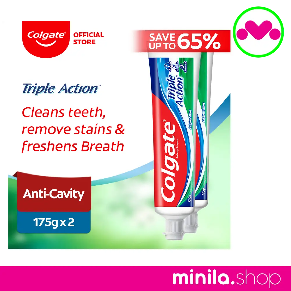 Colgate Triple Action Anti-Cavity Family Toothpaste 175g Twin Pack