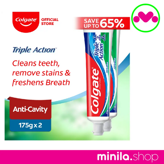 Colgate Triple Action Anti-Cavity Family Toothpaste 175g Twin Pack