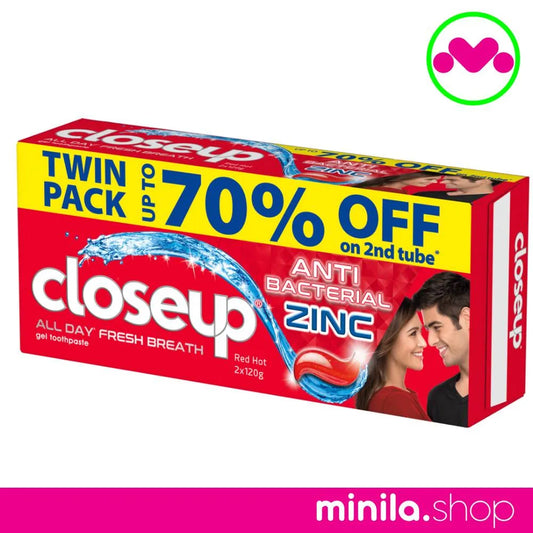 Closeup Anti-Bacterial Toothpaste Red Hot 2X 120g