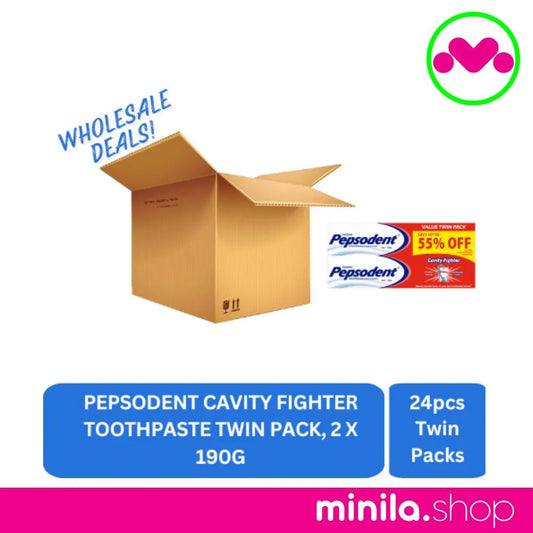 Pepsodent Cavity Fighter Toothpaste Twin Pack, 2 x 190g