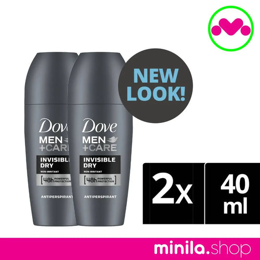 [BUY 1 GET 1 FREE] Dove Men+Care Roll On Deodorant Invisible Dry 40ml