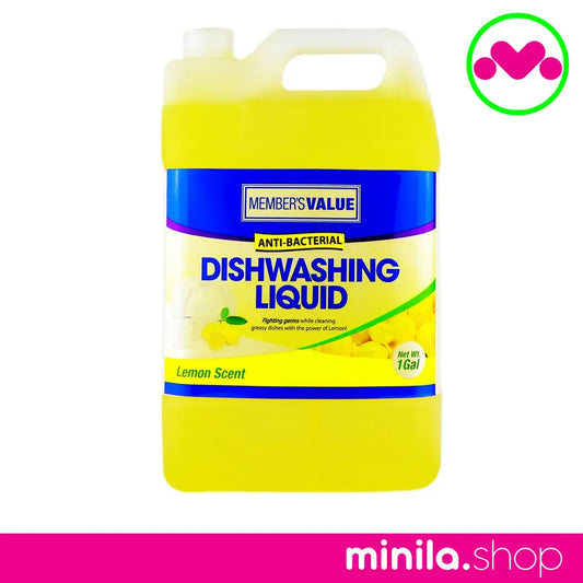 Member’s Value Anti-Bac Dishwashing Liquid Lemon 1 Gallon